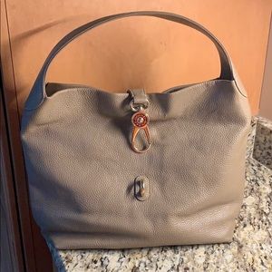 Dooney and Bourke leather Belvedere logo lock bag